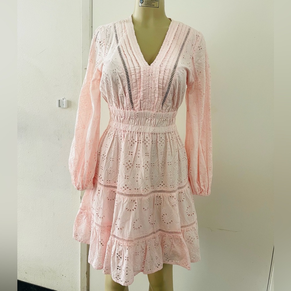 Guess Light Pink Long Sleeve Dress